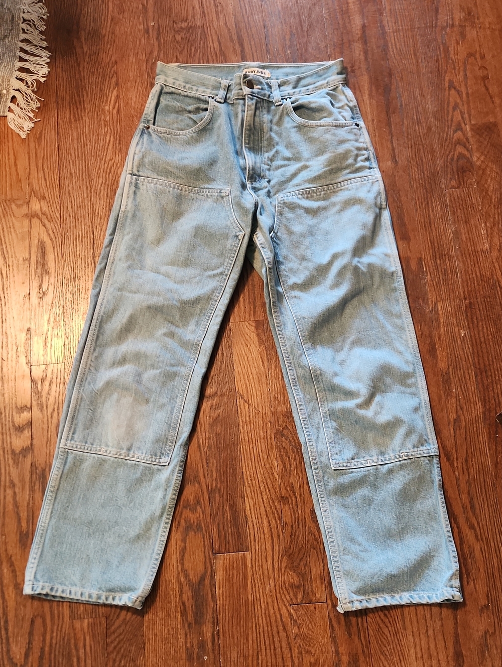 Rudy Jude Light Wash Utility Sz 2 Leather Patch